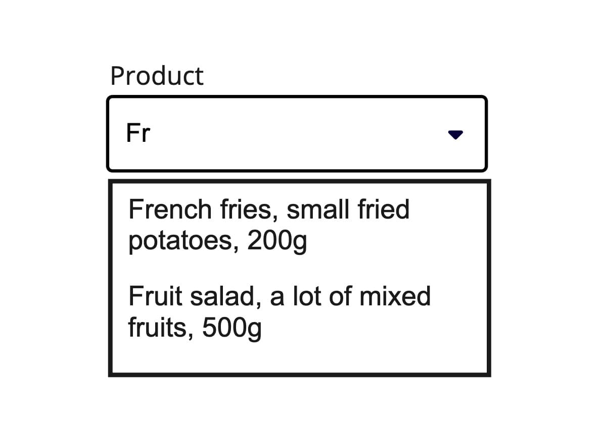 Avoid using lengthy option descriptions because the text can get truncated and users will find it difficult to read.